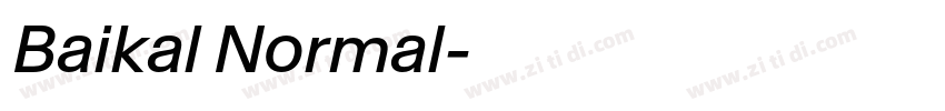 Baikal Normal字体转换